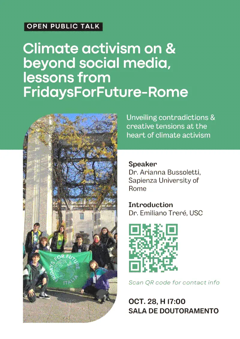 Charla: Activismo climático en y más allá de las redes sociales: aprendizajes de FridaysForFuture-Roma